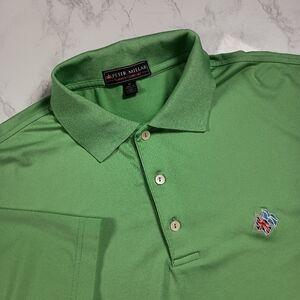 Peter Millar Summer Comfort Men's Polo Shirt M Green Embroidered Frederica